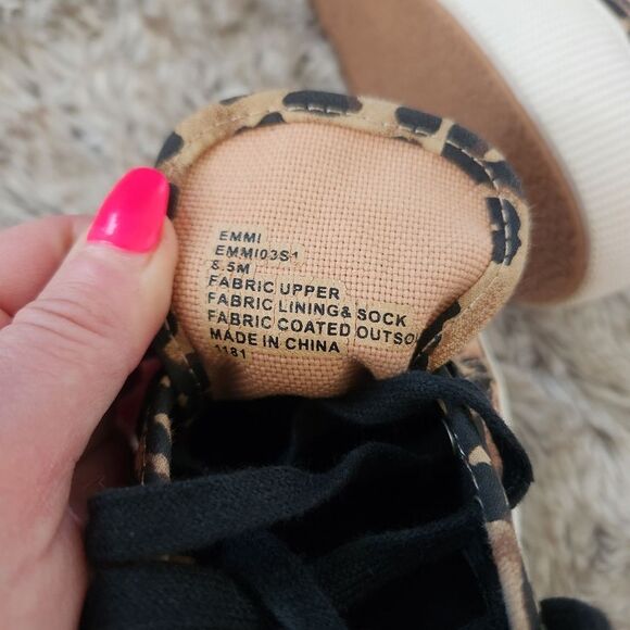 Steve‎ Madden Emmi Leopard Print Platform Sneakers Size 8.5 - Picture 9 of 9